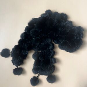 Elegant Black Fur Scarf